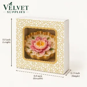 5.5 inch lotus Urli box | 5 inch Hammered Urli Box | 5.5x5.5x2.13 inch