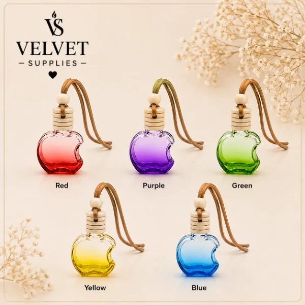Apple Shape Glass Car Diffuser (10 ml)