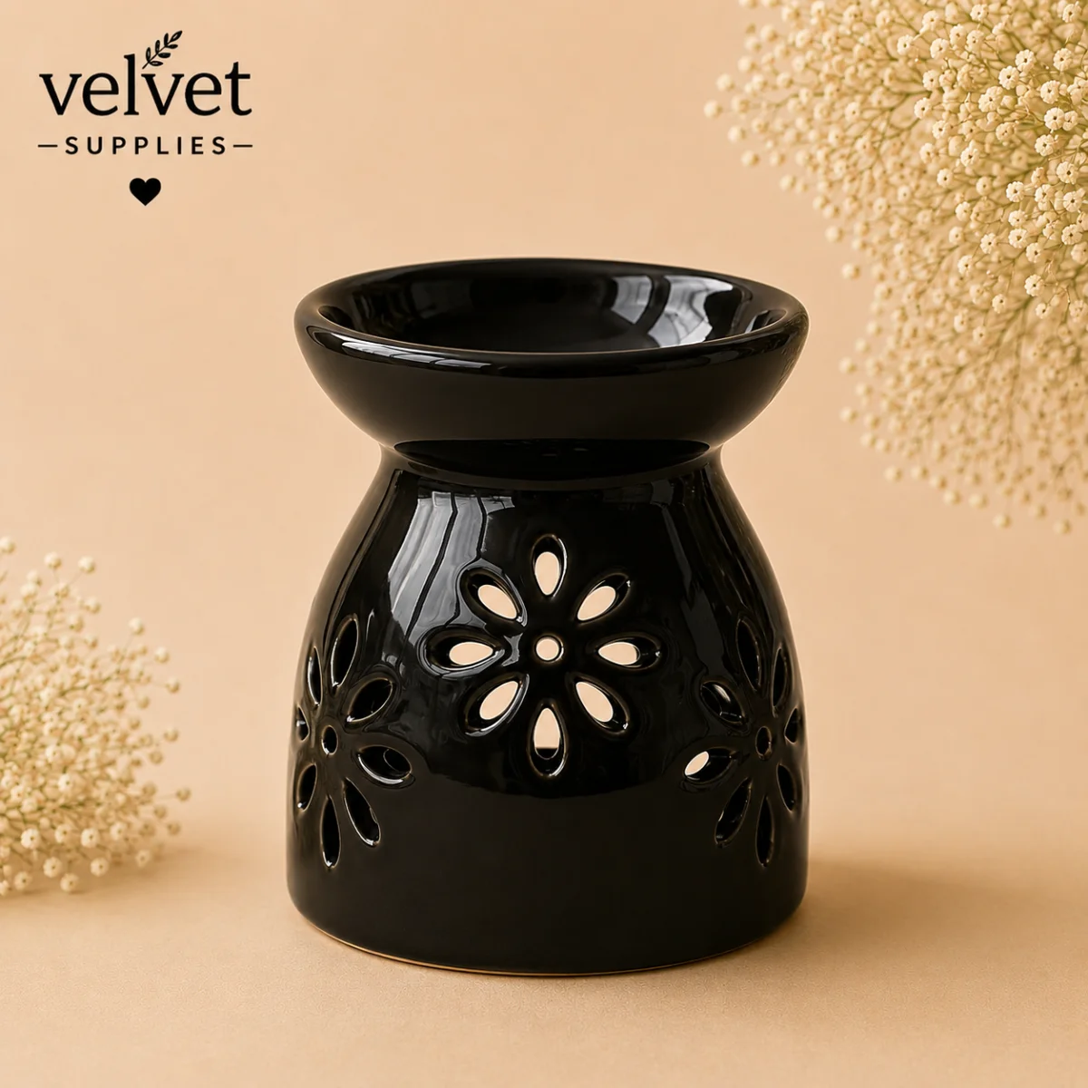 Big Size Flower Cut out  - 1 PC(black)