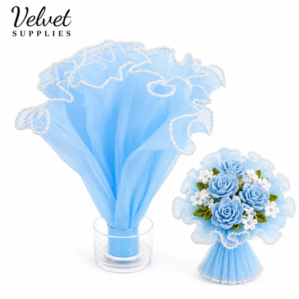 Bouquet Wrapping Net Blue