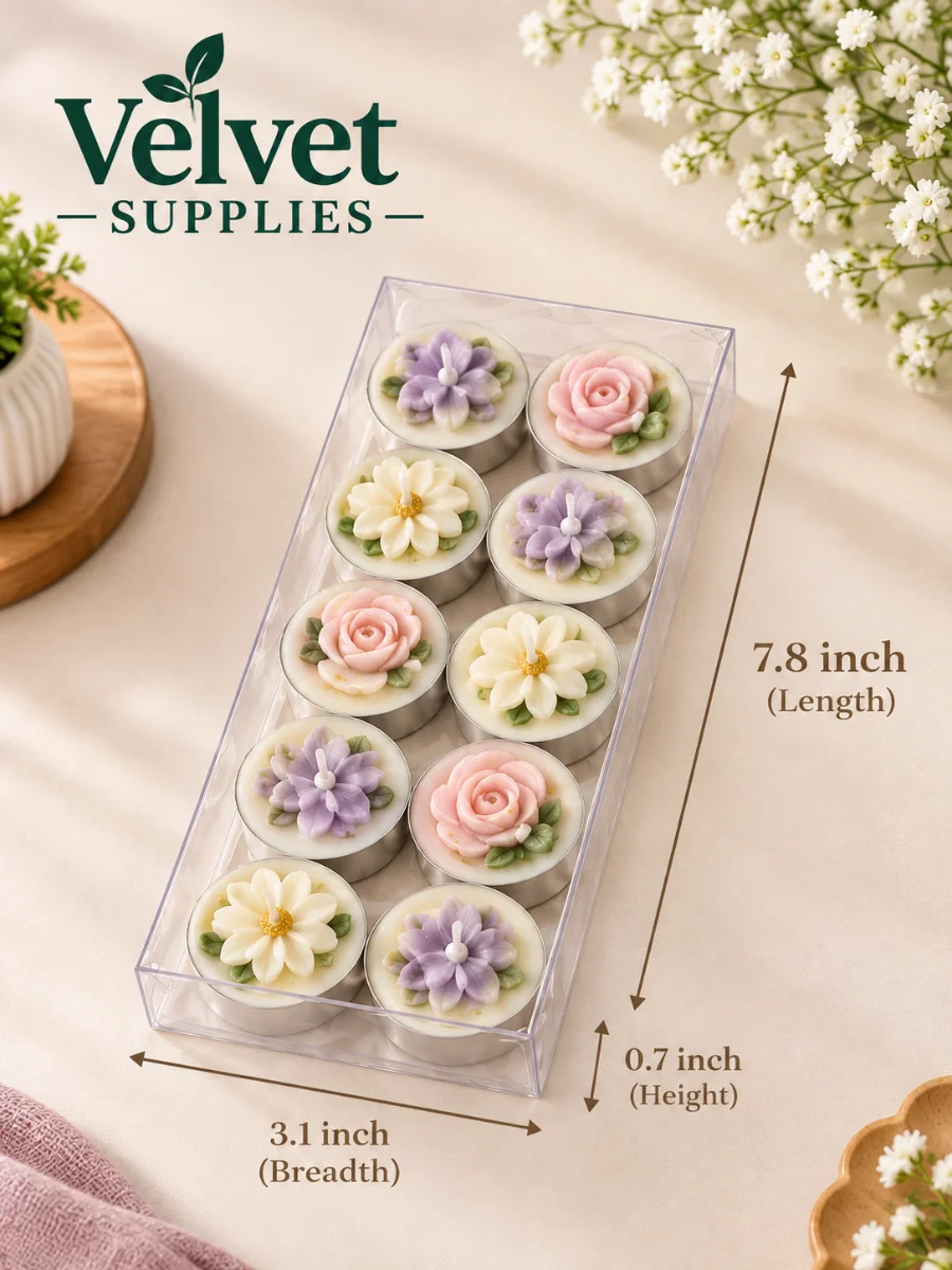 Empty PVC Tealight Box (7.8x3.1x0.7 inch)