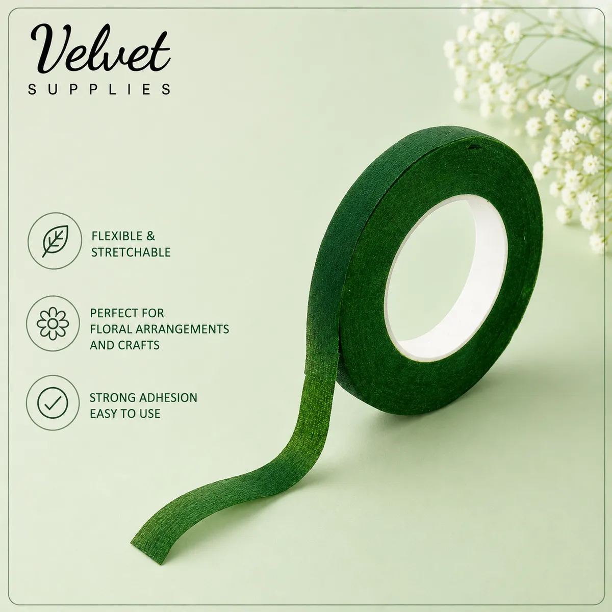 Floral Tape Light Green