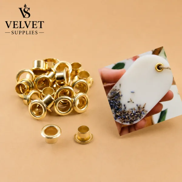 Golden Eyelets - pack of 100 Pcs