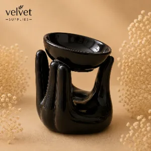Hand Shape Ceramic Candle Diffuser - 1 PC(Black)