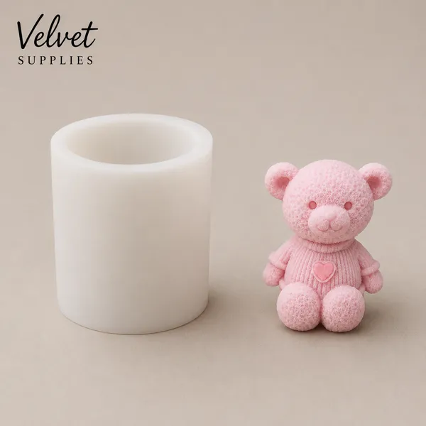 Heart tea light teddy