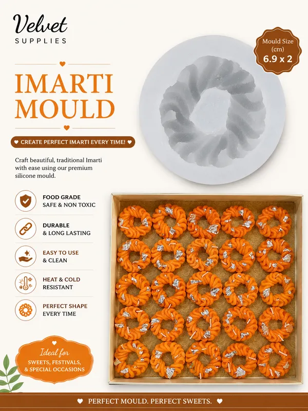 Imarti Shape Candle Mould