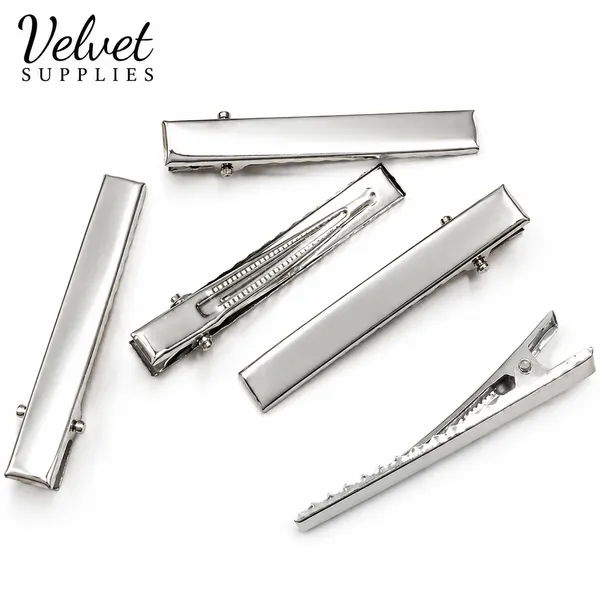 Metal Hair Clip - 40MM ( 10 PCS /PKT) / SILVER