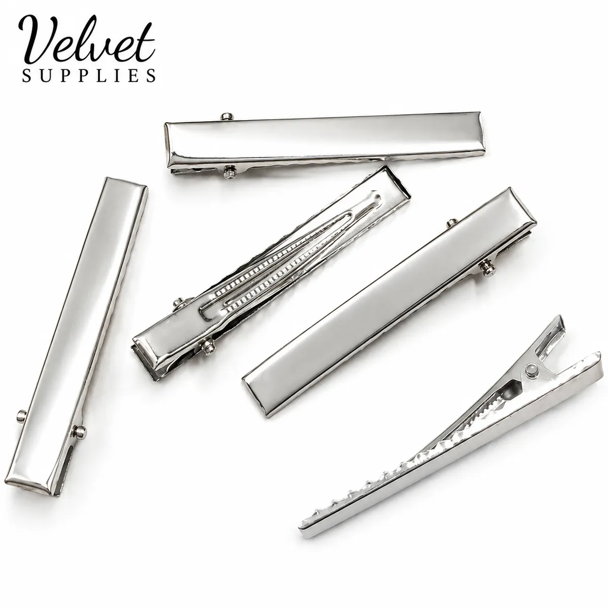 Metal Hair Clip - 40MM ( 10 PCS /PKT) / SILVER