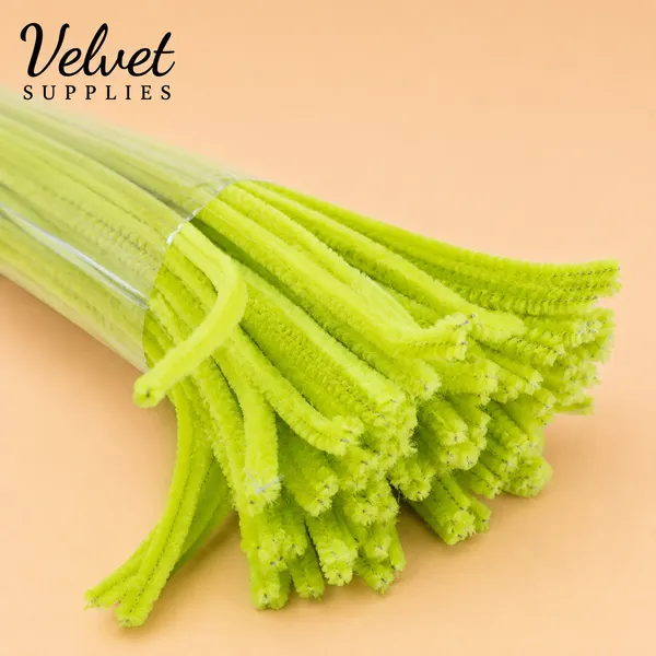 Pipe Cleaner Regular Colour (100Pcs/Pack) Flourescent green
