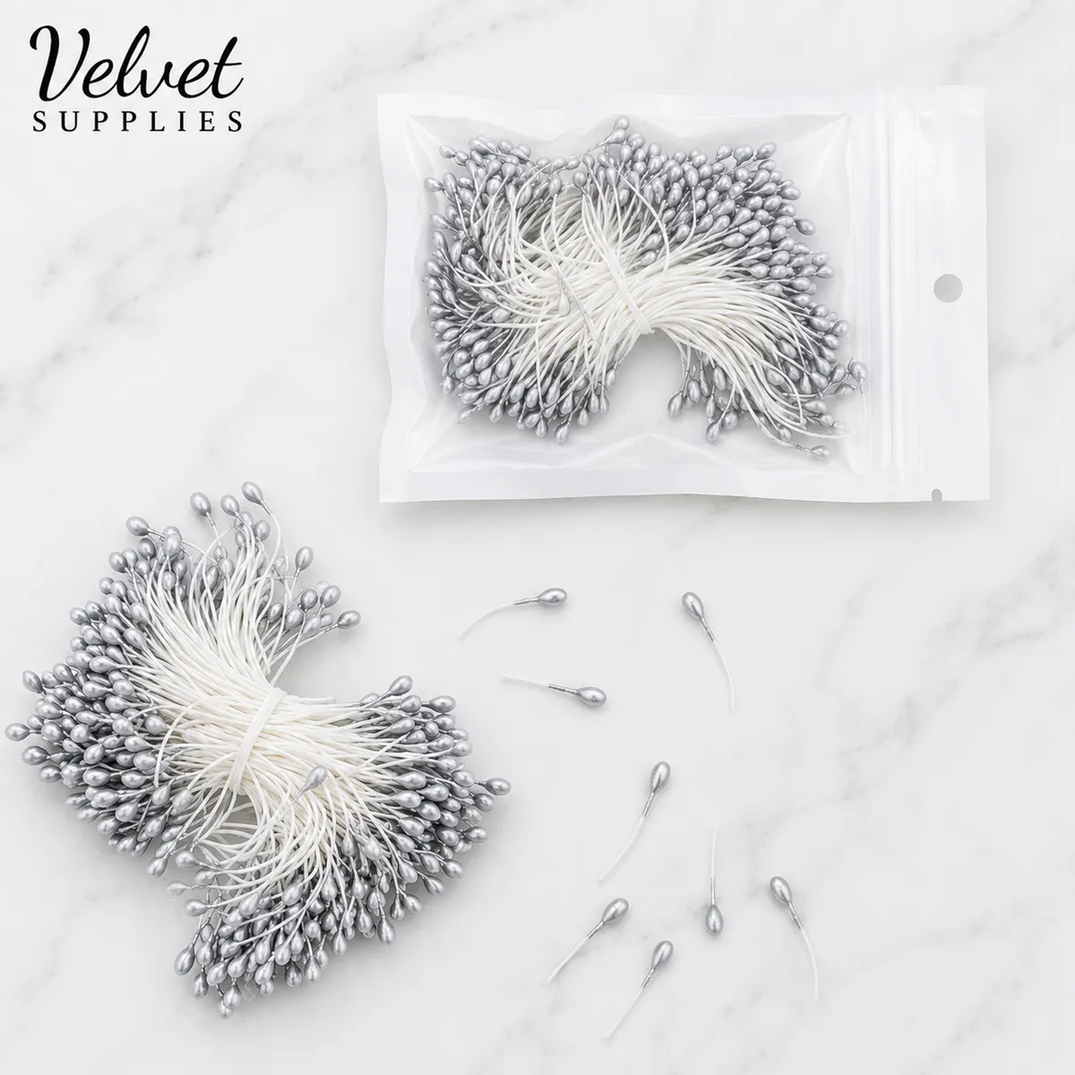 Polons For Flower Element Metallic Silver