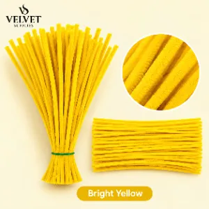 Premium Pipe Cleaners 8'MM Approx - Bright Yellow