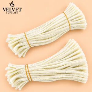 Premium Pipe Cleaners 8'MM Approx - Chiffon White