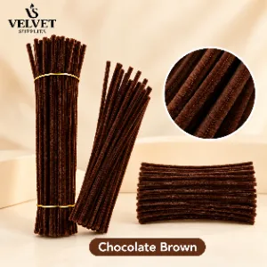 Premium Pipe Cleaners 8'MM Approx - Chocolate Brown