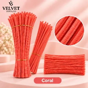 Premium Pipe Cleaners 8'MM Approx - Coral