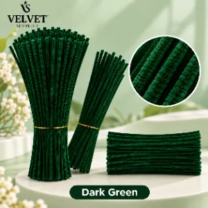 Premium Pipe Cleaners 8'MM Approx - Dark Green