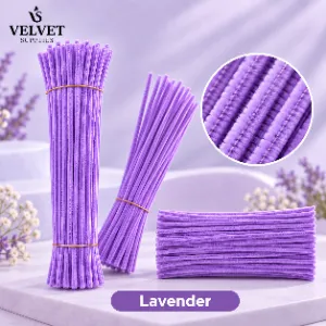 Premium Pipe Cleaners 8'MM Approx - Lavender