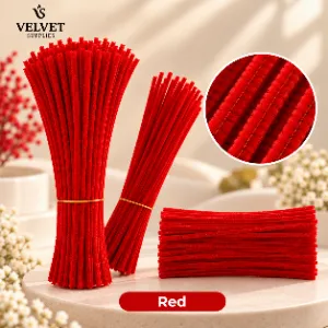 Premium Pipe Cleaners 8'MM Approx - Red