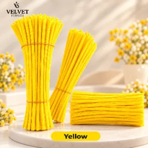 Premium Pipe Cleaners 8'MM Approx - Yellow