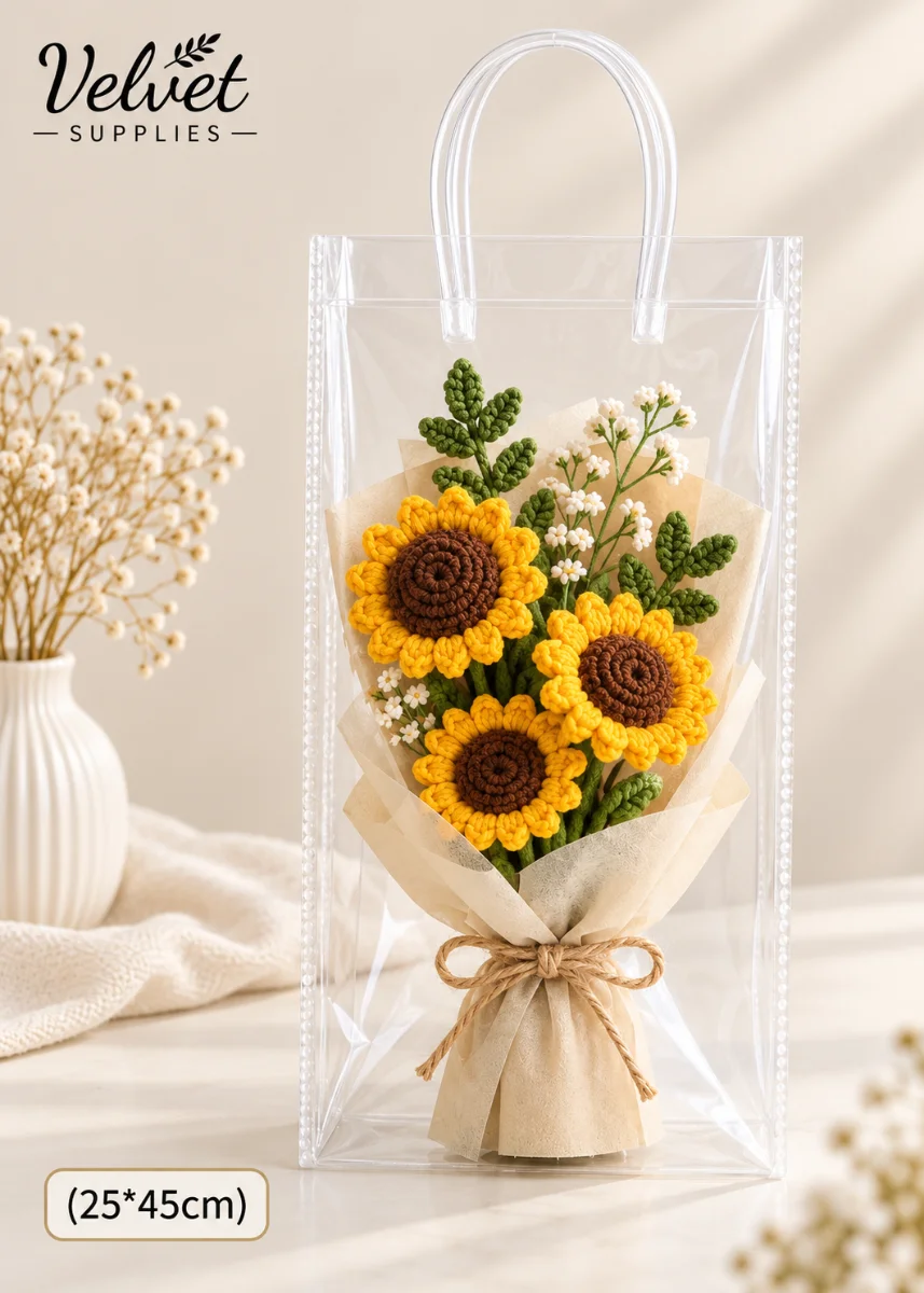 PVC Bouquet Bag (25*45cm)