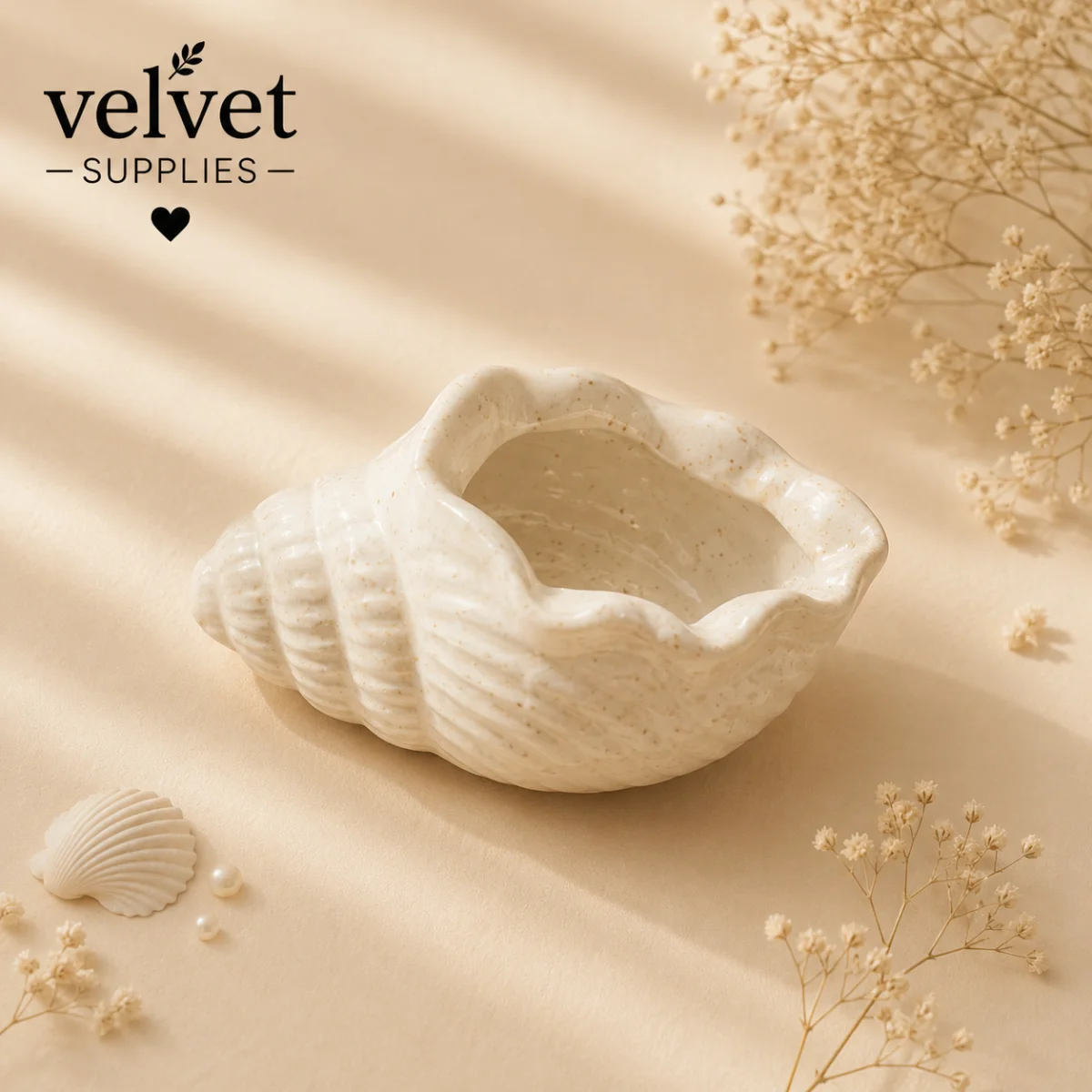 Shell Shape Ceramic Wax Jar - 1PC(White)