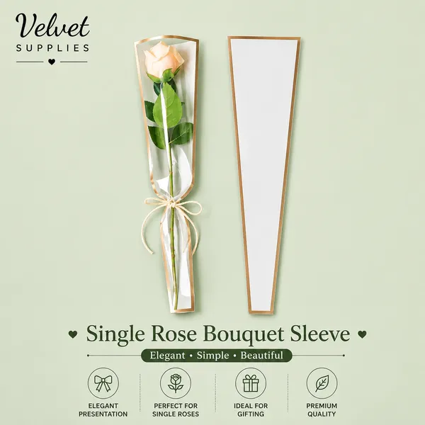 Single Flower Sleeves White (Pack of 10)