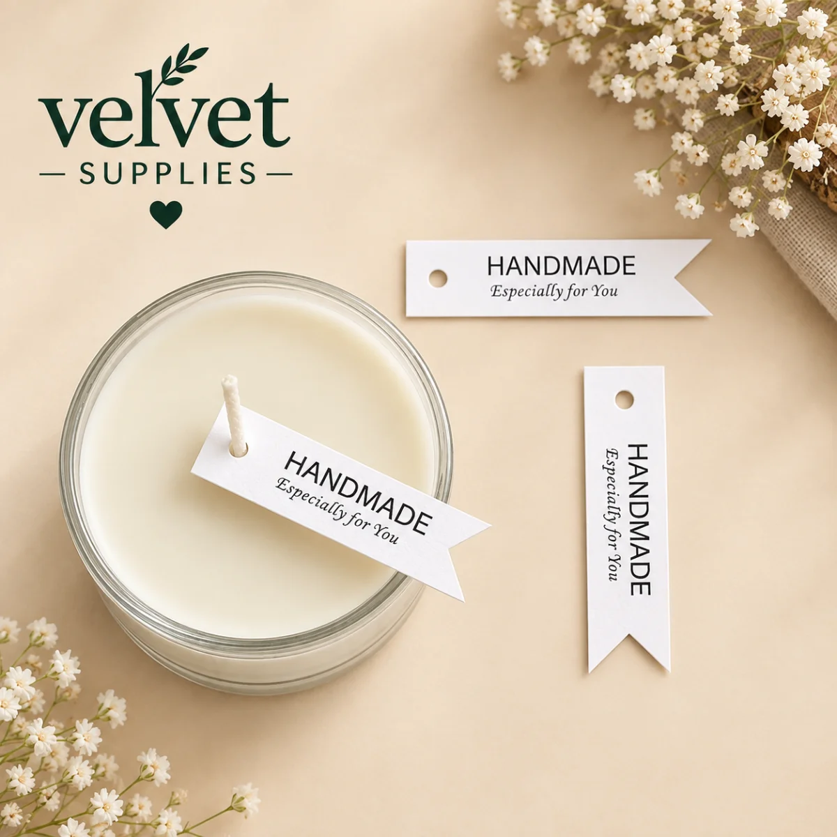 Small White “Handmade – Especially For You”