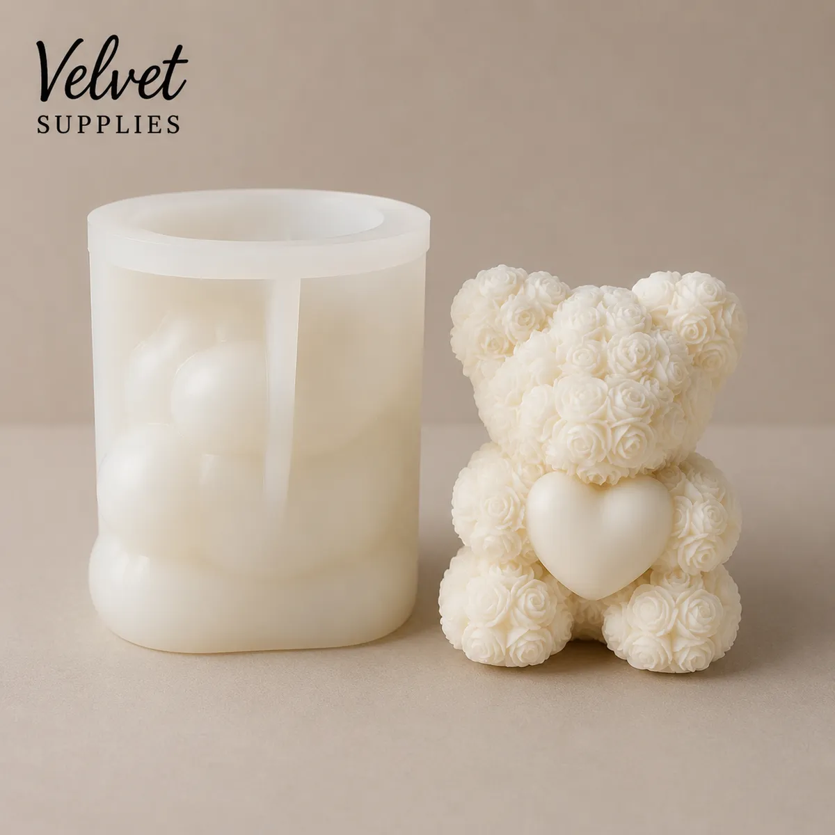 Teddy rose heart small