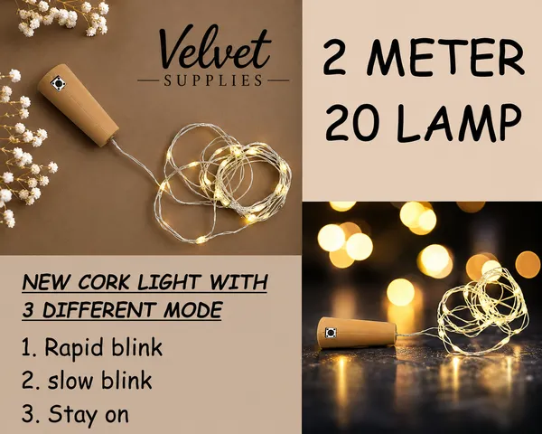 Wine Bottle Cock Lights 2mtrs