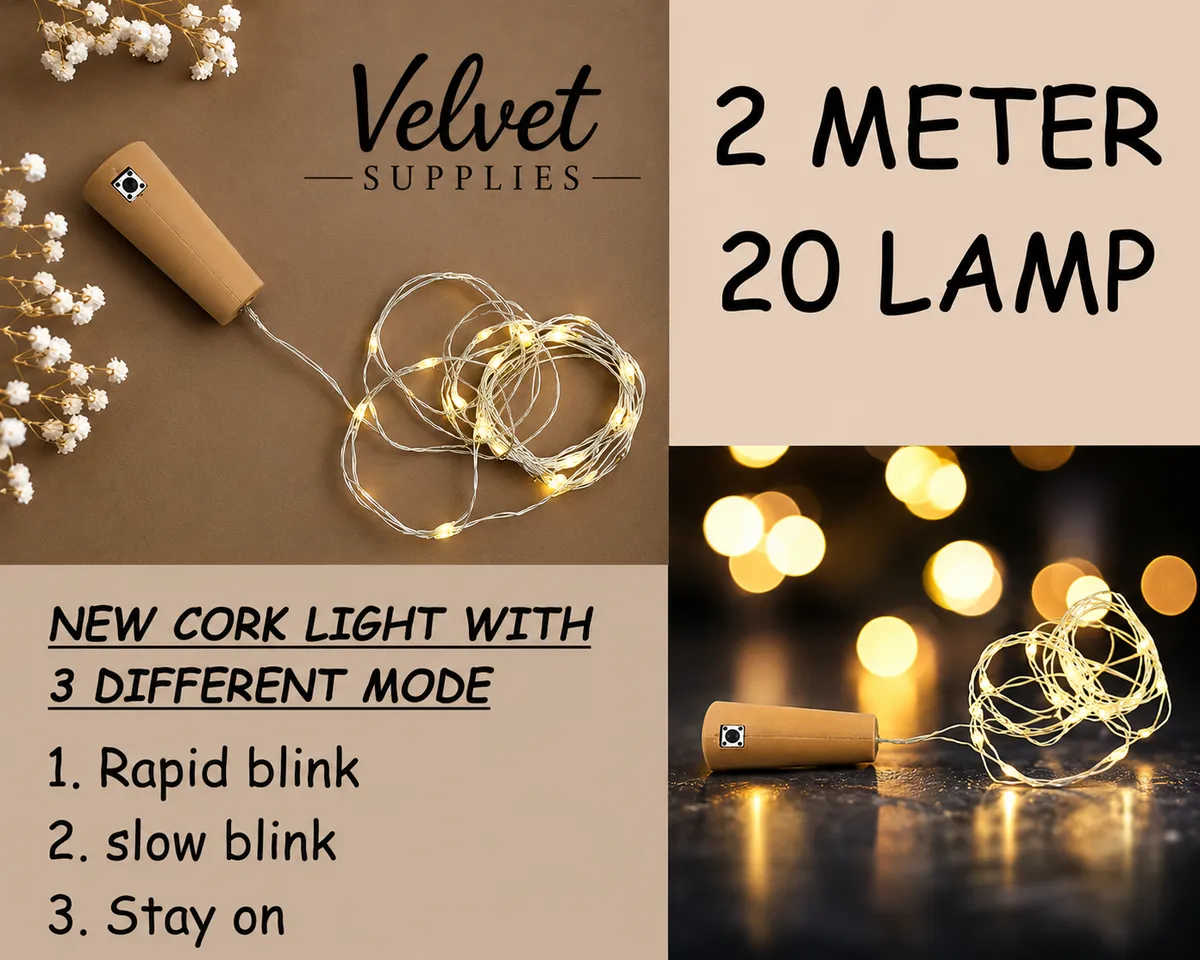 Wine Bottle Cock Lights 2mtrs