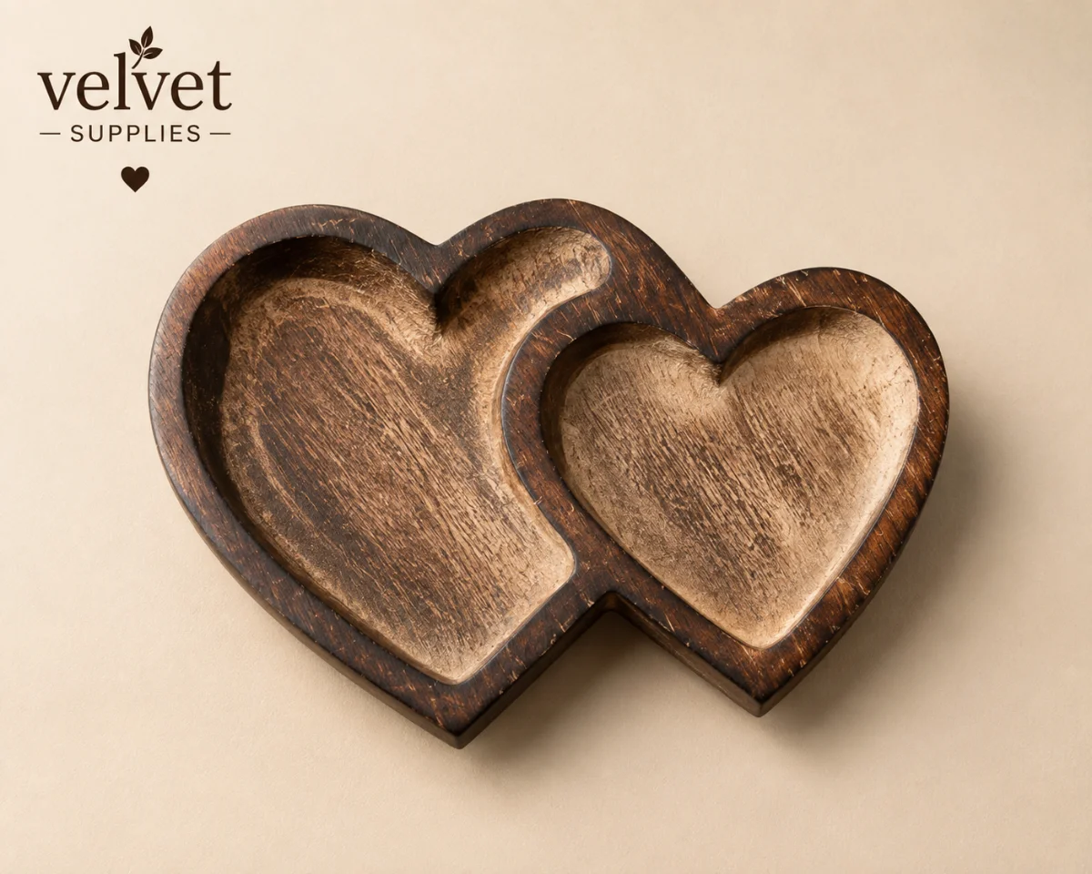 Wooden Heart 6 inch  - 1 Pc