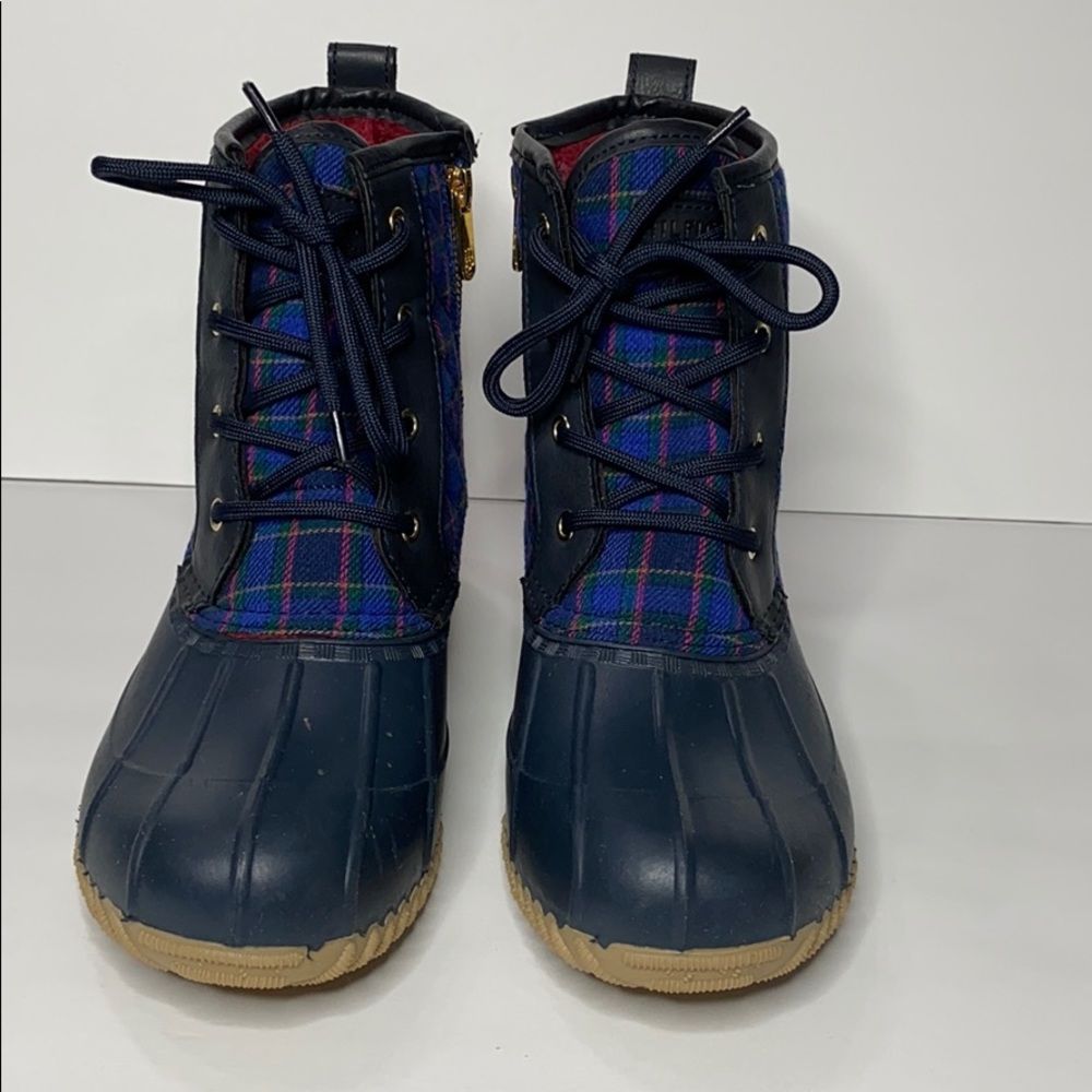 Tommy Hilfiger Fleece Lined Plaid Duck Boots Sz 10 | eBay