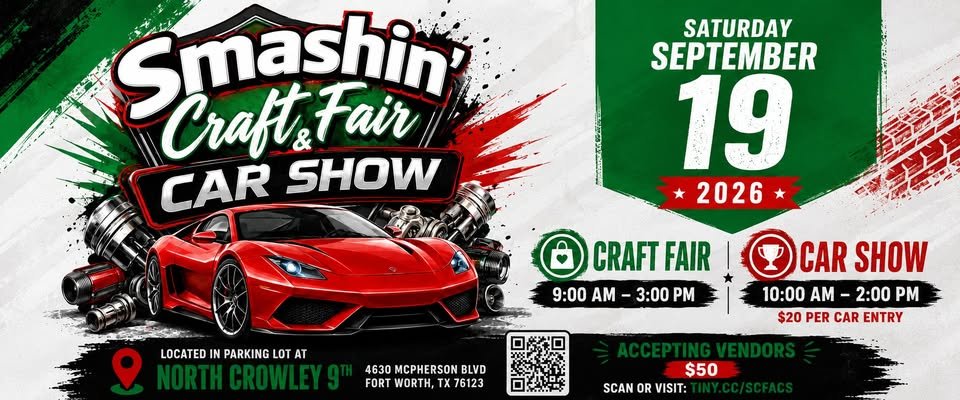 Smashin Craft Fair & Car Show 2026