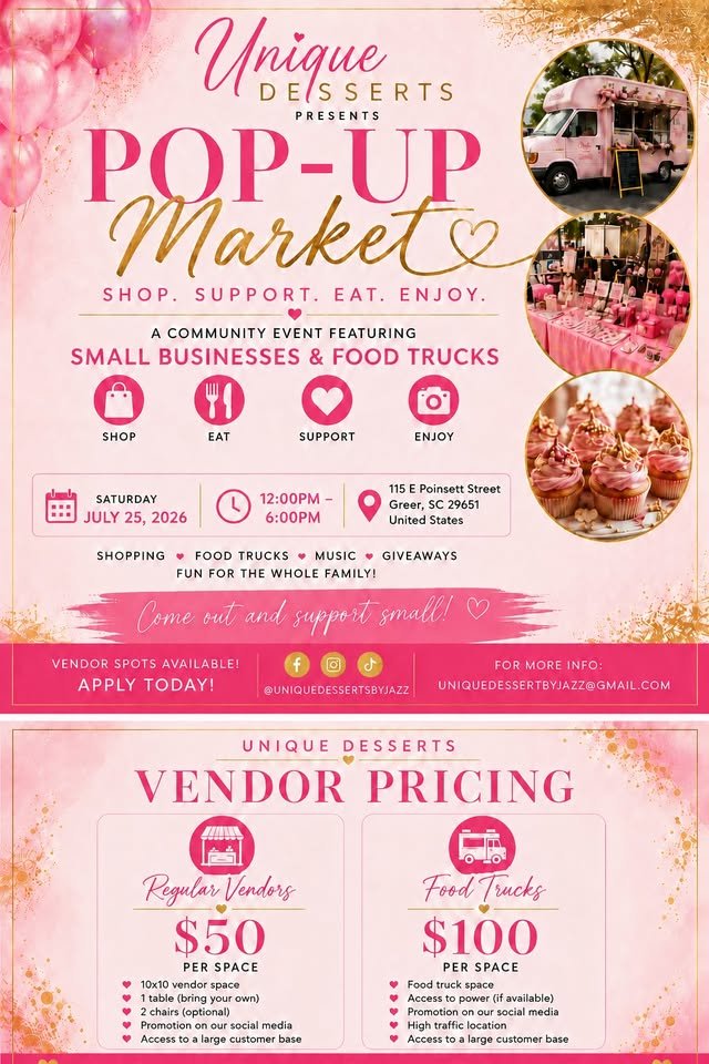 Unique Desserts Pop-Up Market