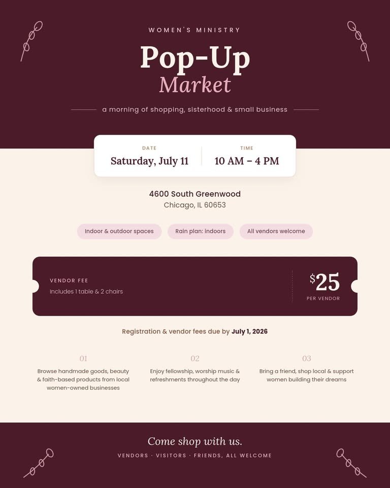 Women's Fellowship Vendor Pop-Up
