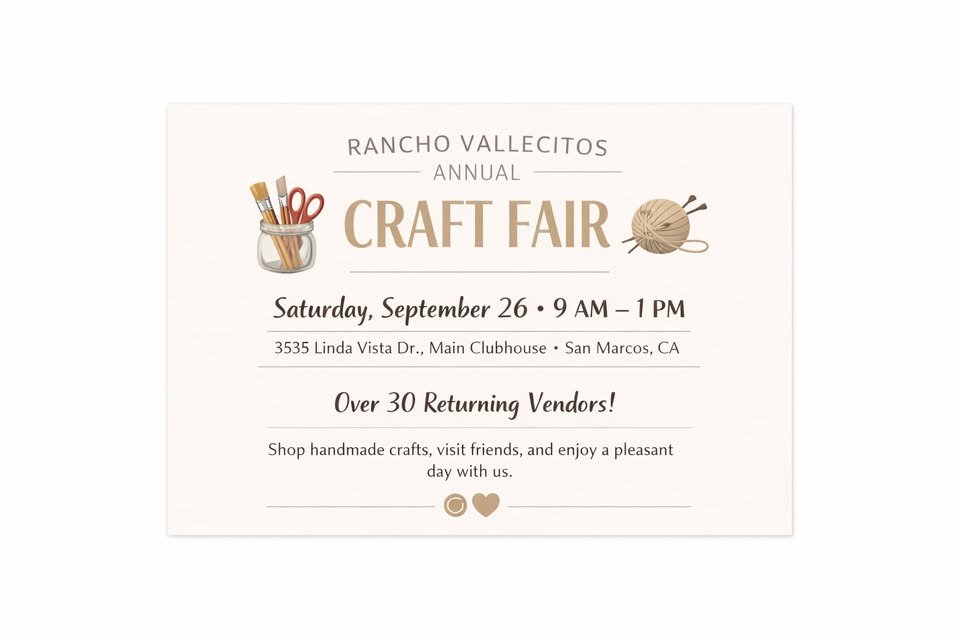 Rancho Vallecitos Craft Fair