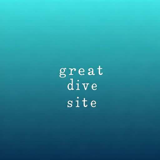 great dive site