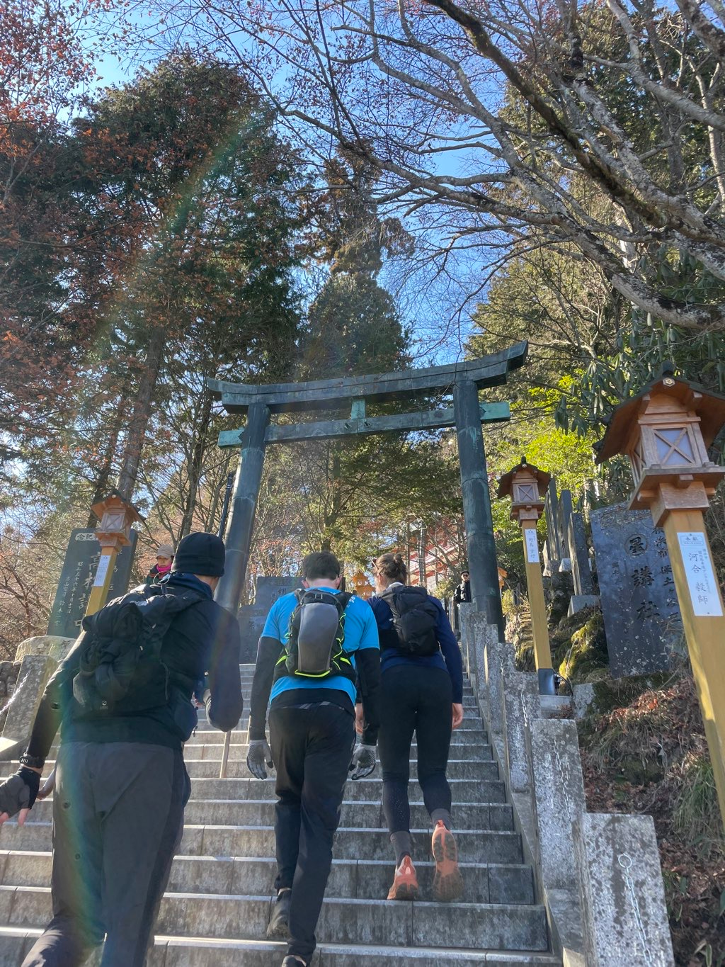 Trail run along the mountains of Ome