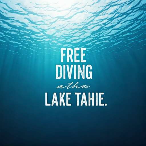 Free diving at Lake Tahoe 