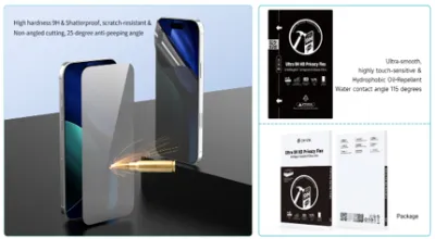 Ultra Intelligent 9H HD Privacy Flex Tempered Glass Front Film(0.45mm)(10PCS)