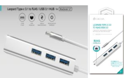 Leopard Type-C3.1 To Rj45/USB 3.1 HUB (1000Mbps)