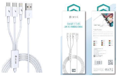 Smart Series 3 In 1 Charging Cable (Micro, Type-C Lightning)