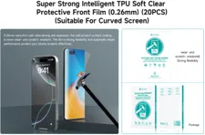 Super Strong Intelligent TPU Soft Clear Protective Front Film (0.26mm) (20PCS) (Suitable For Curved Screen)