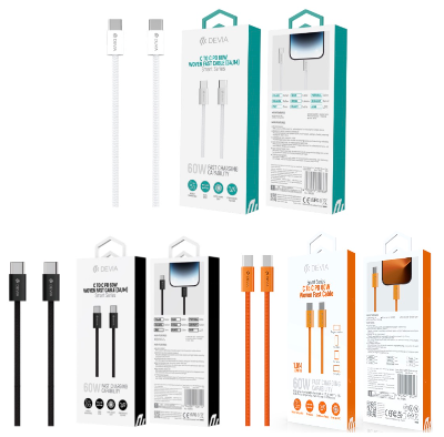 Smart Series C To C PD 60W Woven Fast Cable (3A,1M)