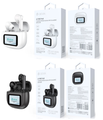 AI TWS Pro6 Translation Wireless Earphone With Screen(ANC)(With DEVIA APP)