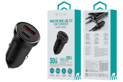 Smart Series Mini PD 30W +QC 3.0 Car Charger