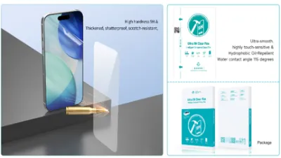 Ultra Intelligent 9H Clear Flex Tempered Glass Front Film(0.4mm)(20PCS)