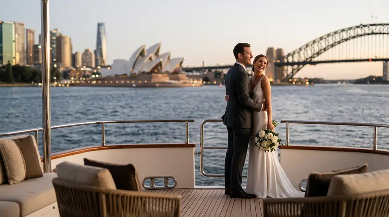 Say 'I Do' on Sydney Harbour Aboard Belle: Your Curated Yacht Wedding