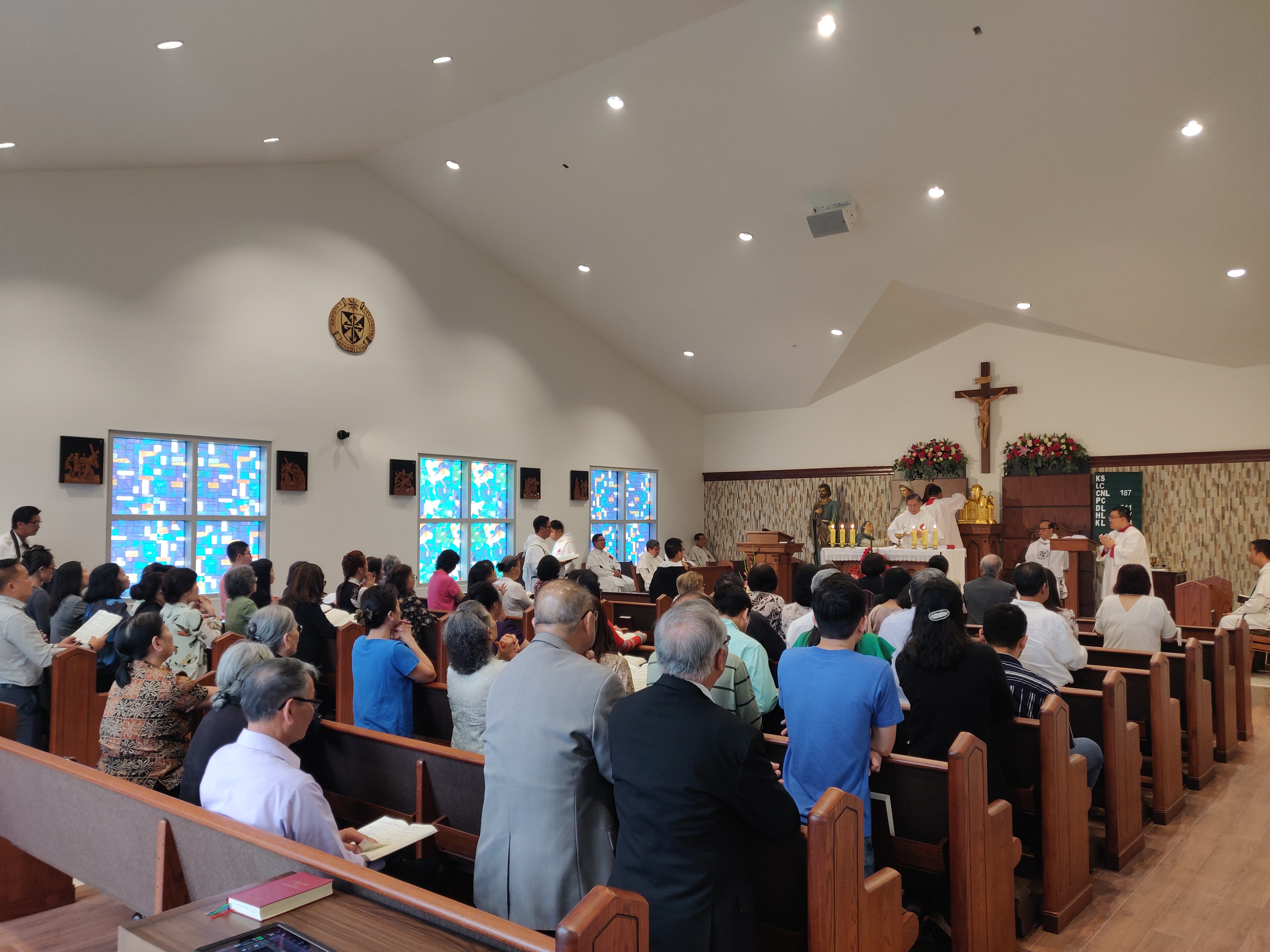 Interior view of a modern chapel