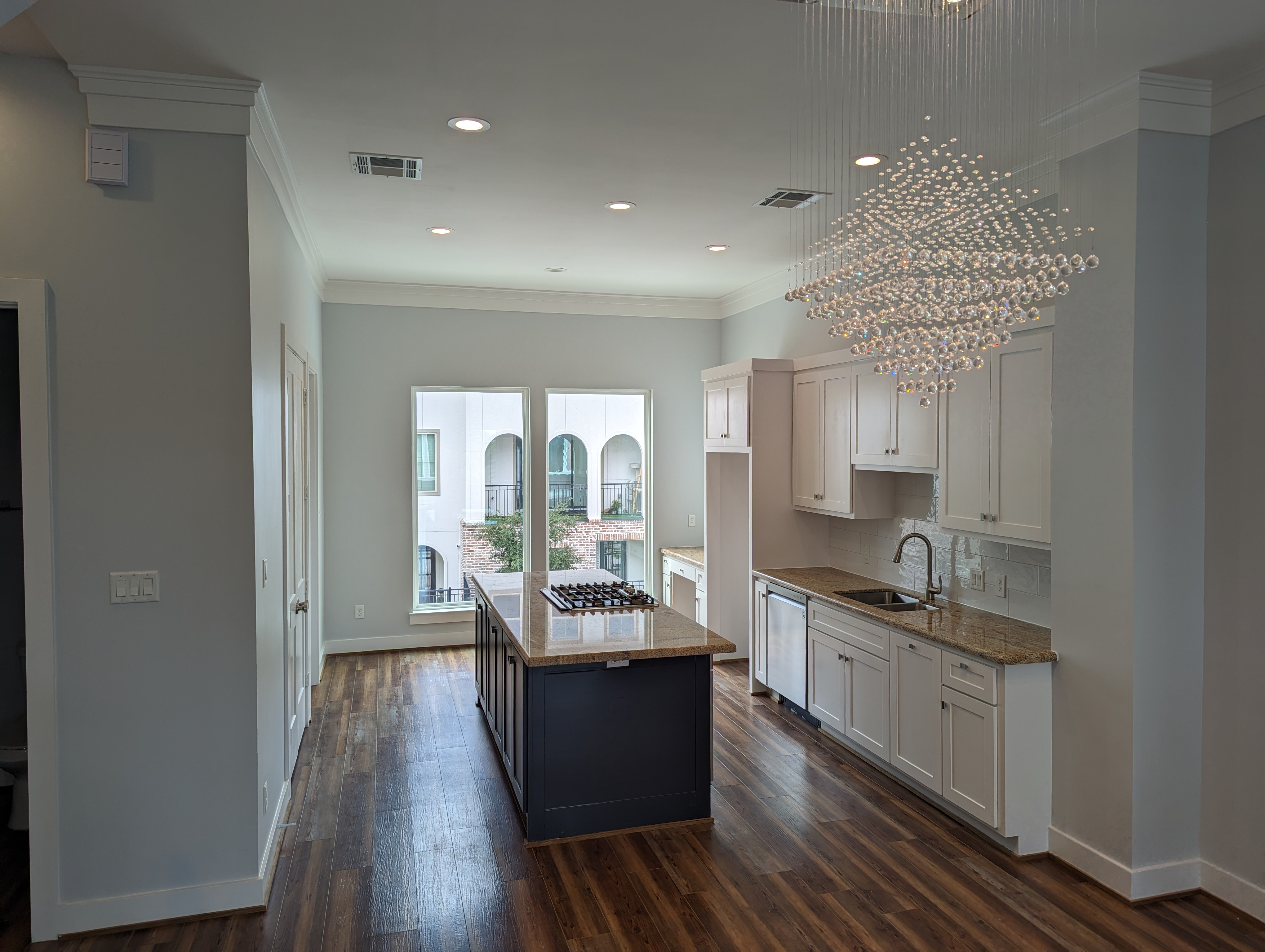 Modern kitchen in townhome