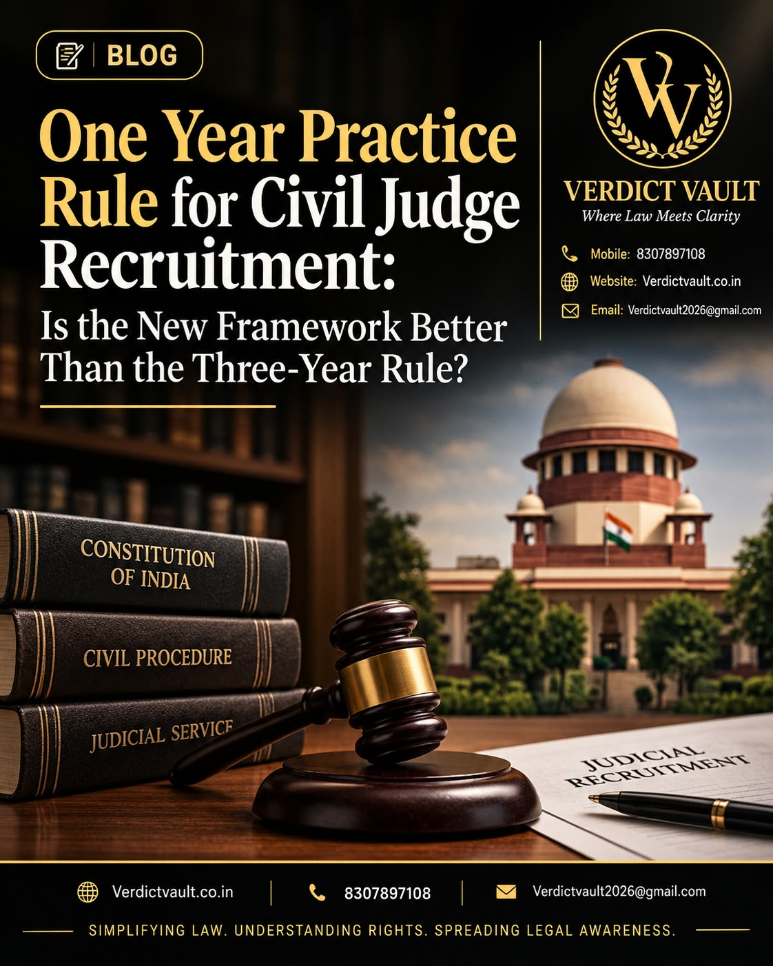 one year practice rule for civil judge recruitment : Is the new framework better than the three-year rule?